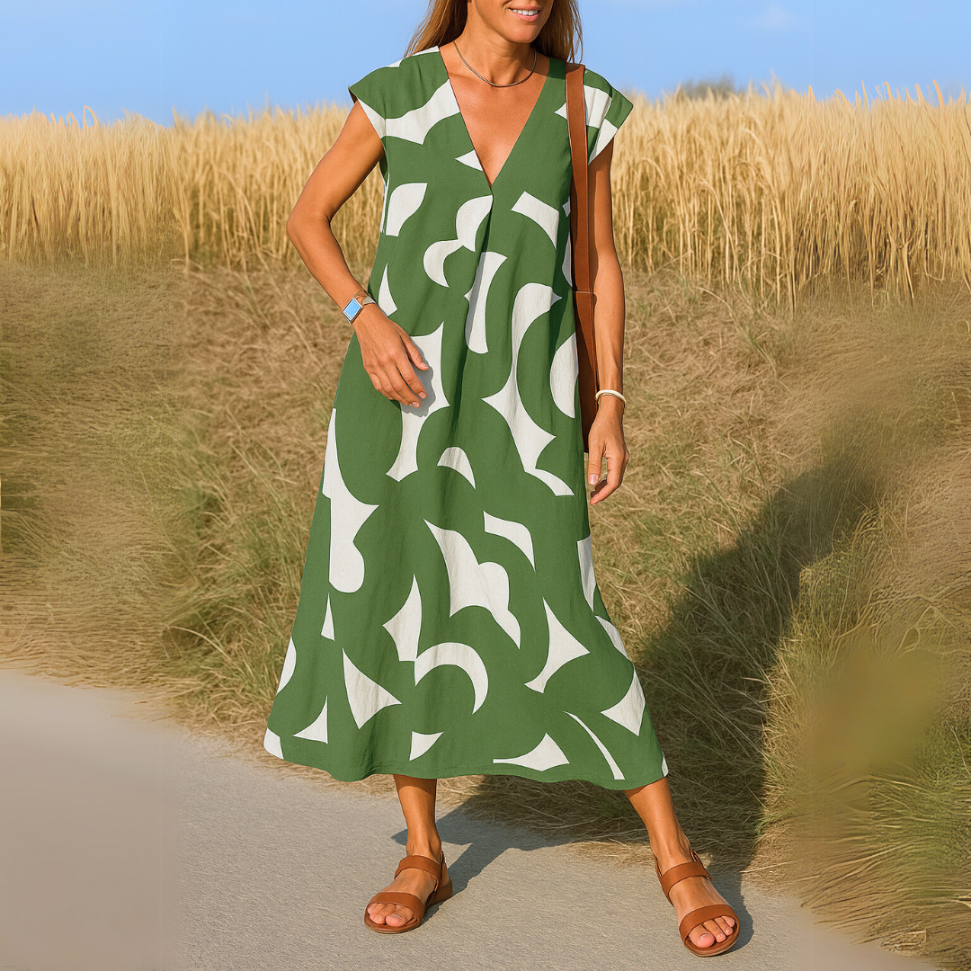 Laura | Art Print Maxi Dress
