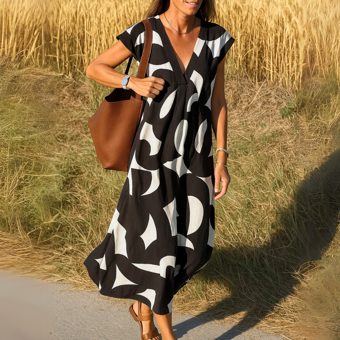 Laura | Art Print Maxi Dress