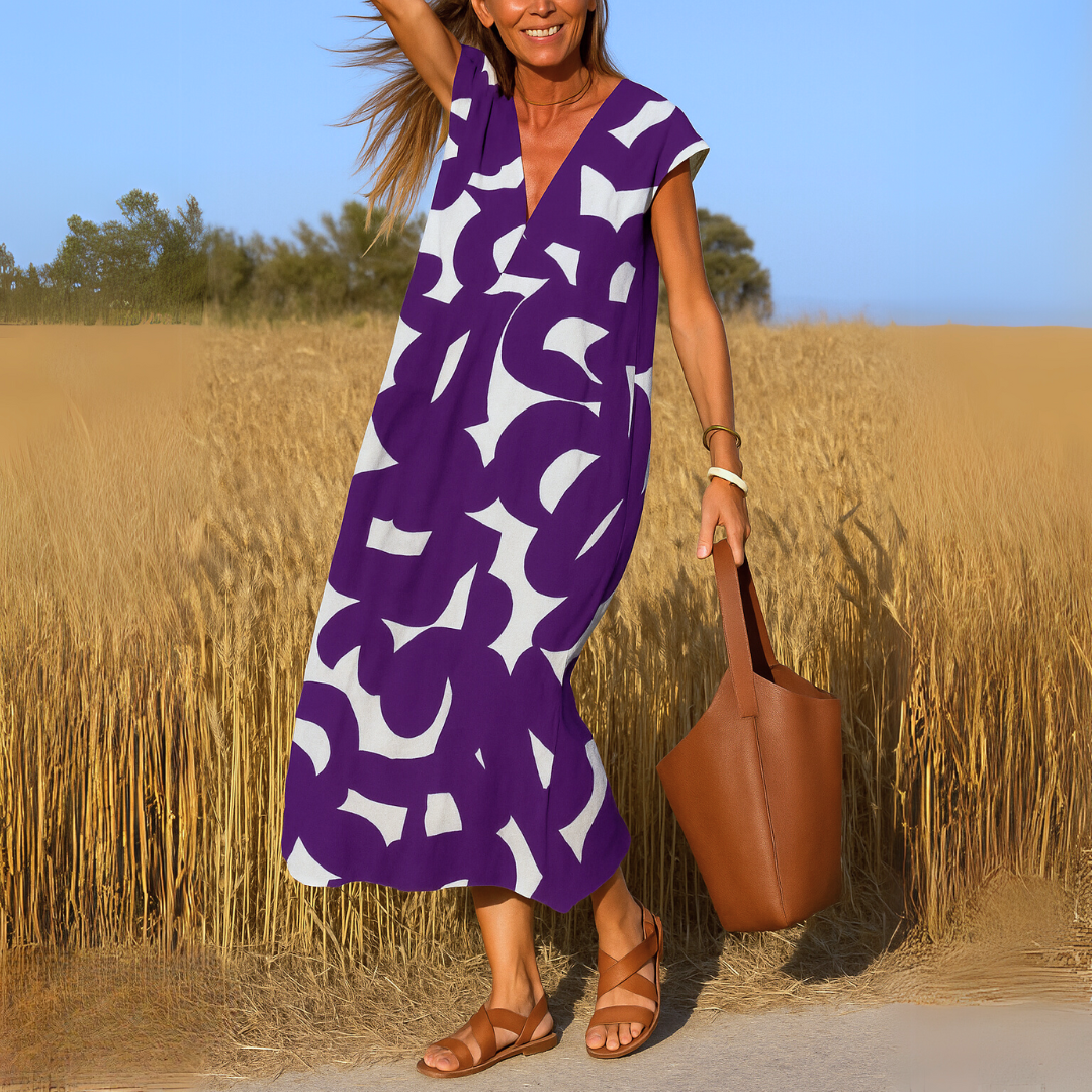Laura | Art Print Maxi Dress