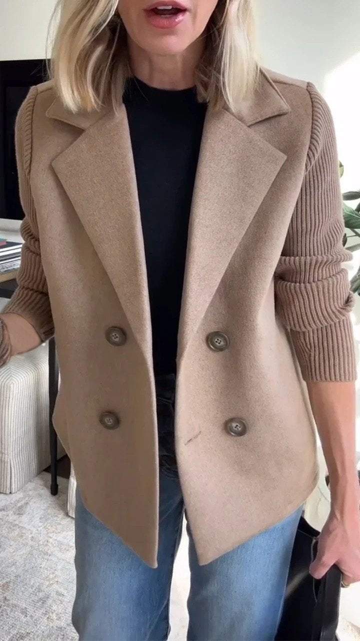 NINA | KNITTED SLEEVED BLAZER
