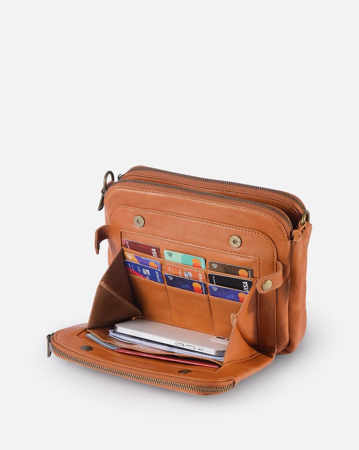 JENNIE | CHIC THREE LAYER CROSSBODY BAG - La femme Toronto