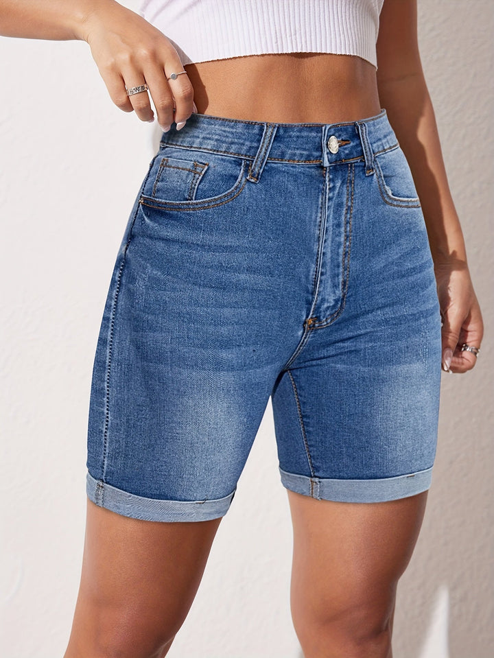 RAPHAELLE™ - Stretch-Fit Bermuda Jean Short - La femme Toronto