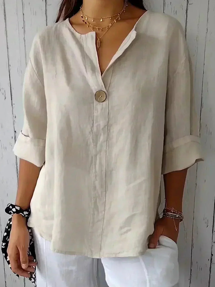 Jasmine's | Effortless V-Neck Blouse - La femme Toronto