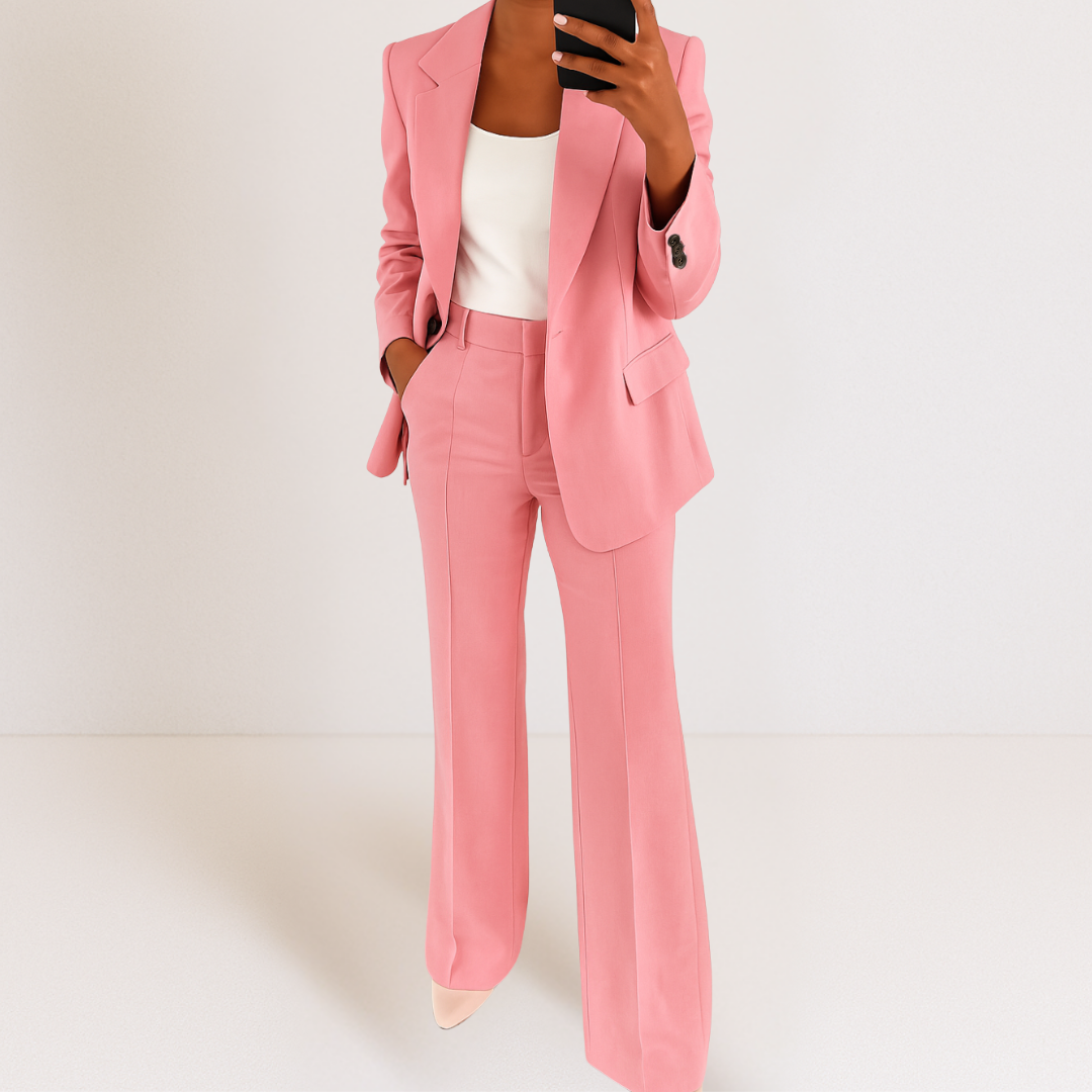 Elena-Tailored Blazer And Trousers Set - La femme Toronto