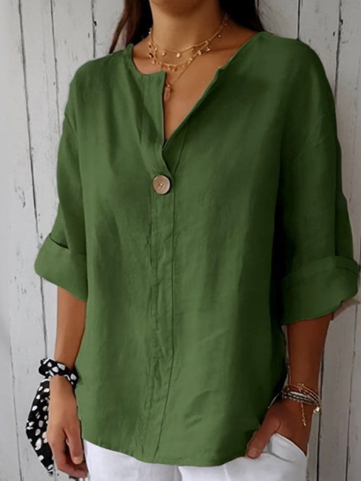 Jasmine's | Effortless V-Neck Blouse - La femme Toronto