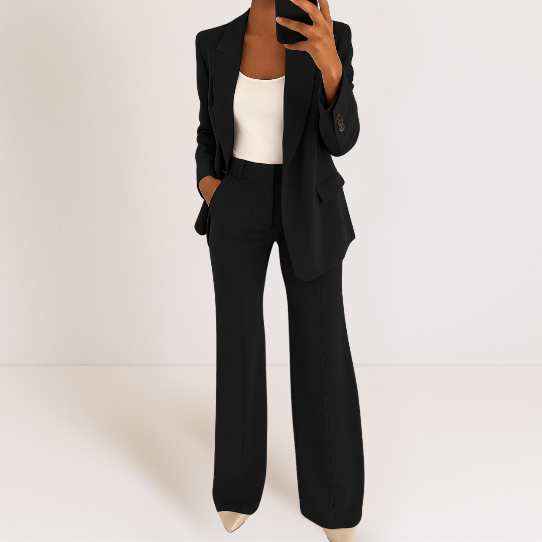 Elena-Tailored Blazer And Trousers Set - La femme Toronto