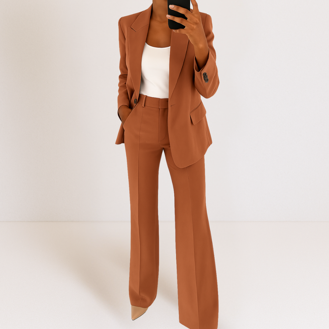 Elena-Tailored Blazer And Trousers Set - La femme Toronto