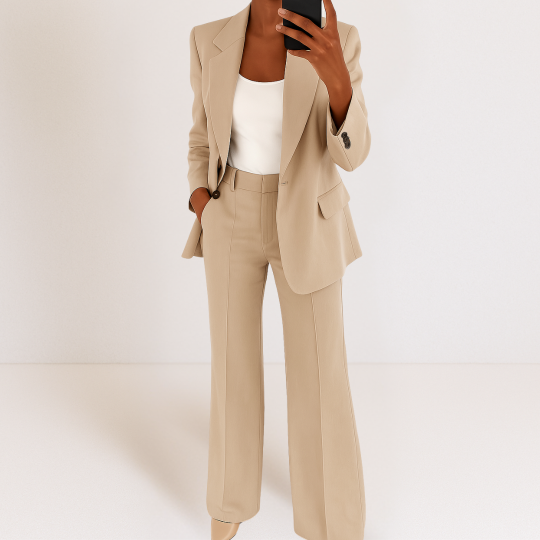 Elena-Tailored Blazer And Trousers Set - La femme Toronto