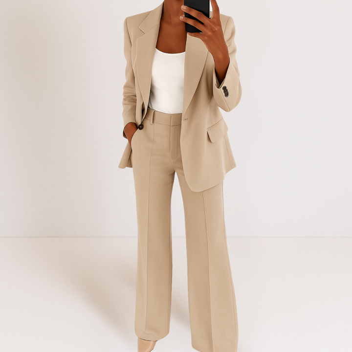 Elena-Tailored Blazer And Trousers Set - La femme Toronto