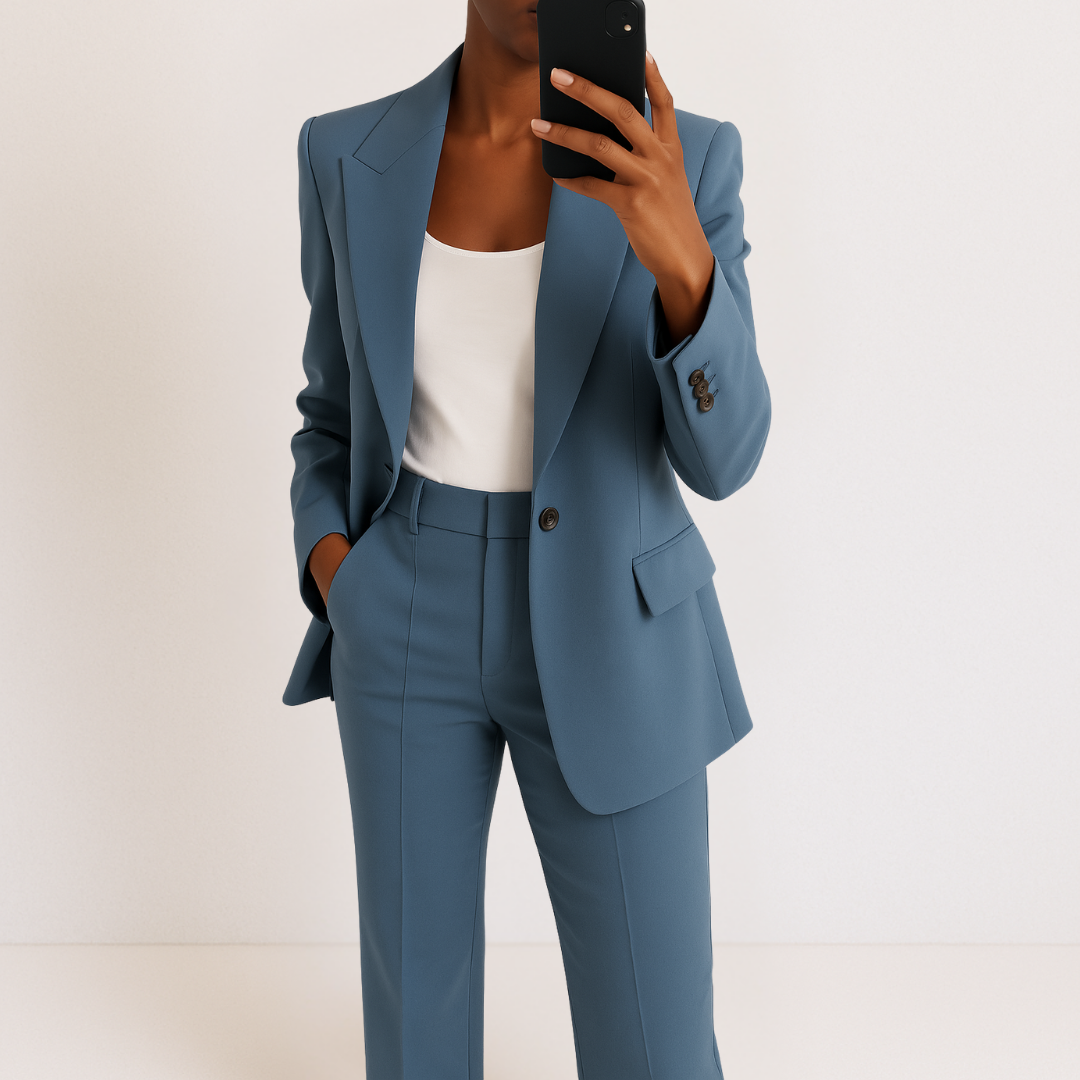 Elena-Tailored Blazer And Trousers Set - La femme Toronto