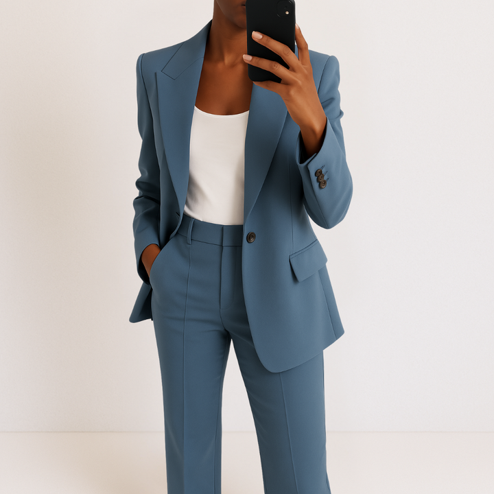 Elena-Tailored Blazer And Trousers Set - La femme Toronto