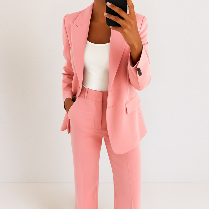 Elena-Tailored Blazer And Trousers Set - La femme Toronto