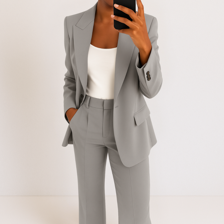Elena-Tailored Blazer And Trousers Set - La femme Toronto
