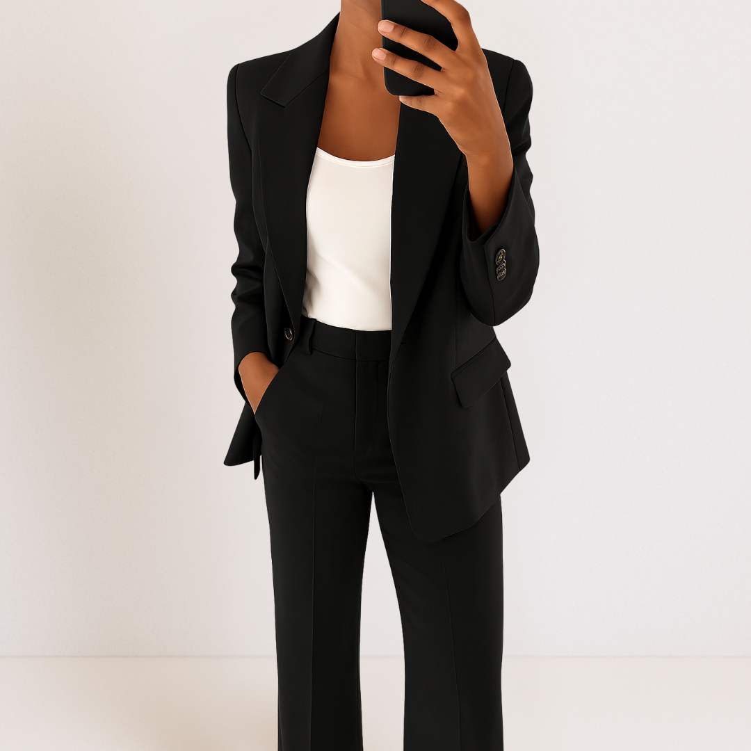 Elena-Tailored Blazer And Trousers Set - La femme Toronto