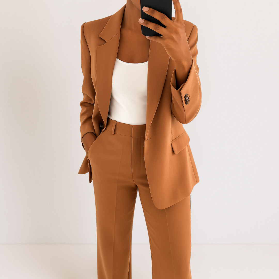 Elena-Tailored Blazer And Trousers Set - La femme Toronto