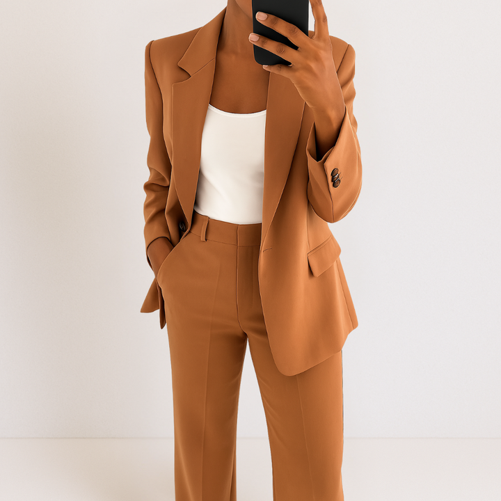 Elena-Tailored Blazer And Trousers Set - La femme Toronto