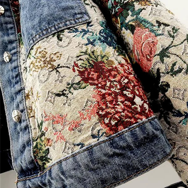 Clara - Amoretti Blossom Denim Jacket - La femme Toronto