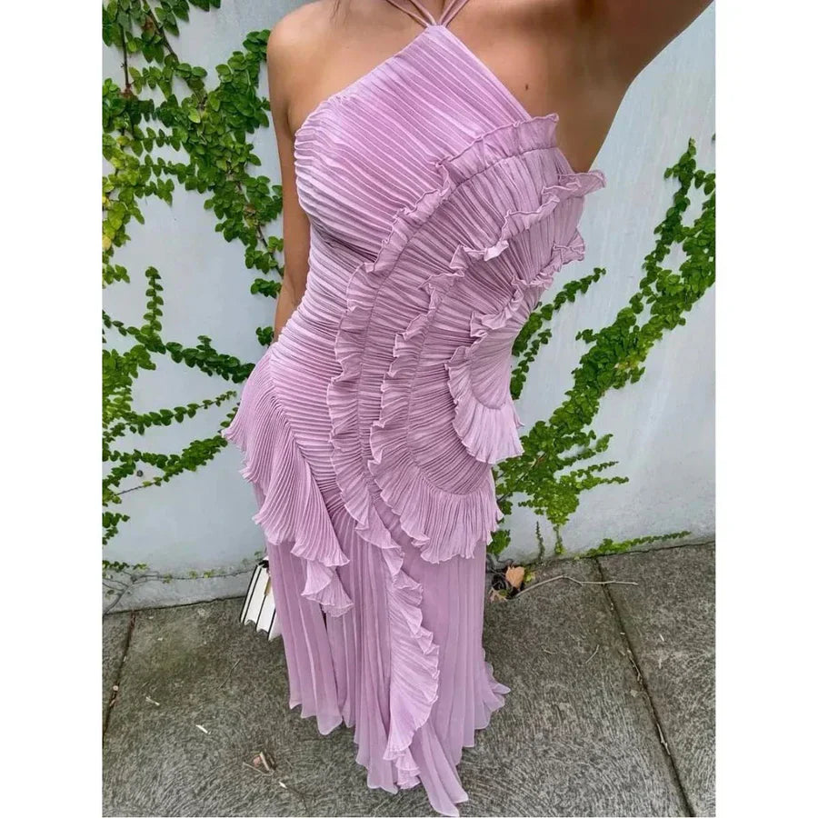 Olaya™ | Duga haljina sa volanima