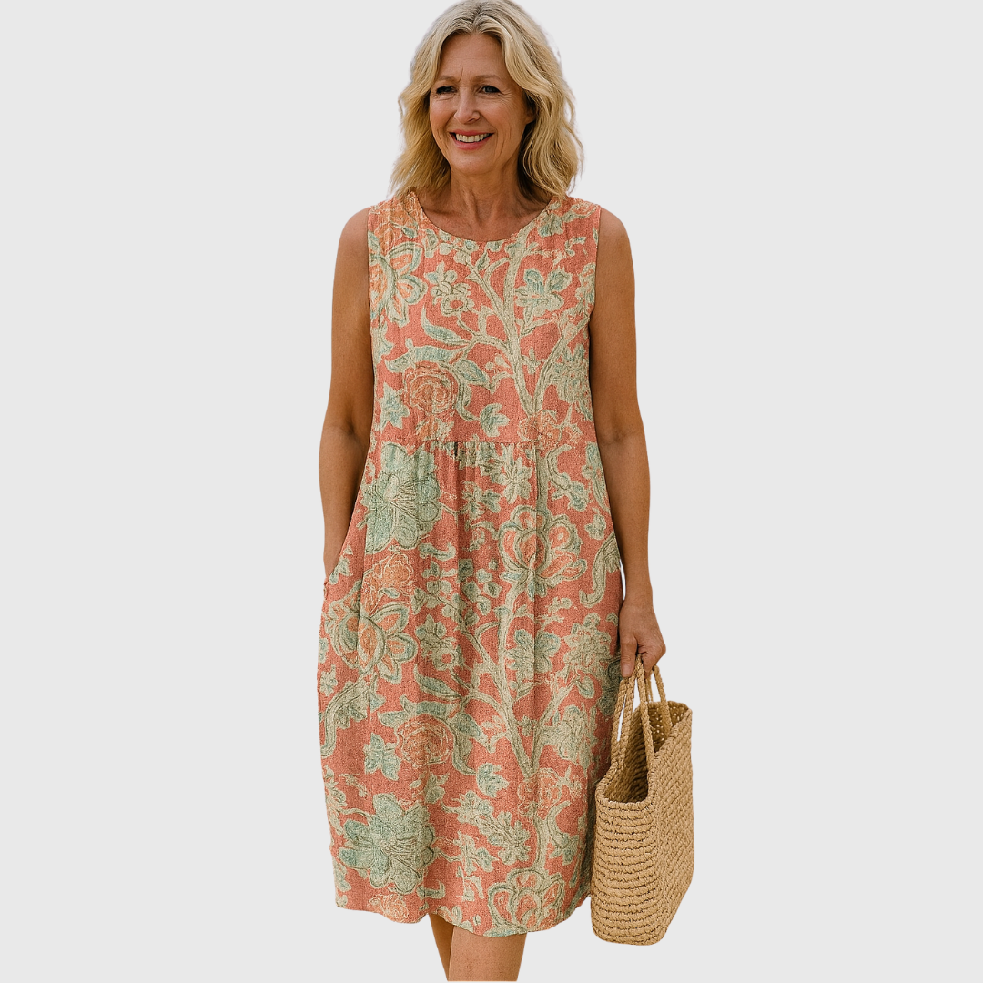 Elin | Vintage Floral Dress - La femme Toronto