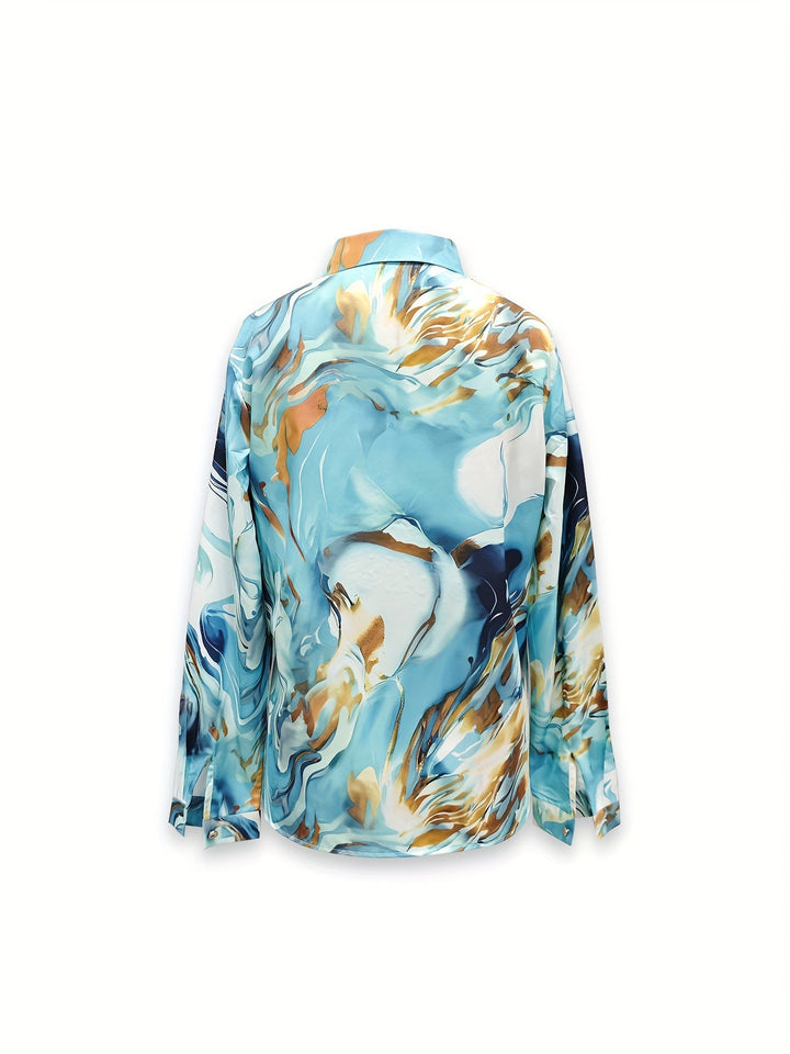 Summer – Abstract Print Shirt - La femme Toronto