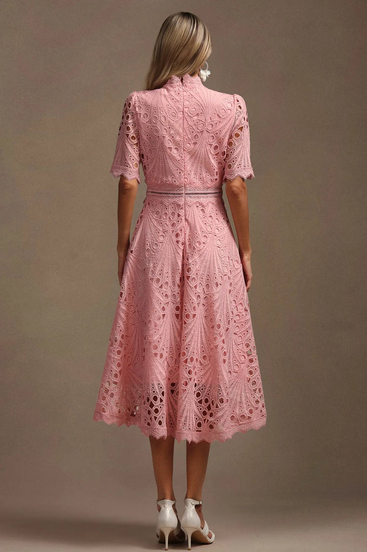 TINA | ELEGANT FLOWER EMBROIDERED DRESS - La femme Toronto