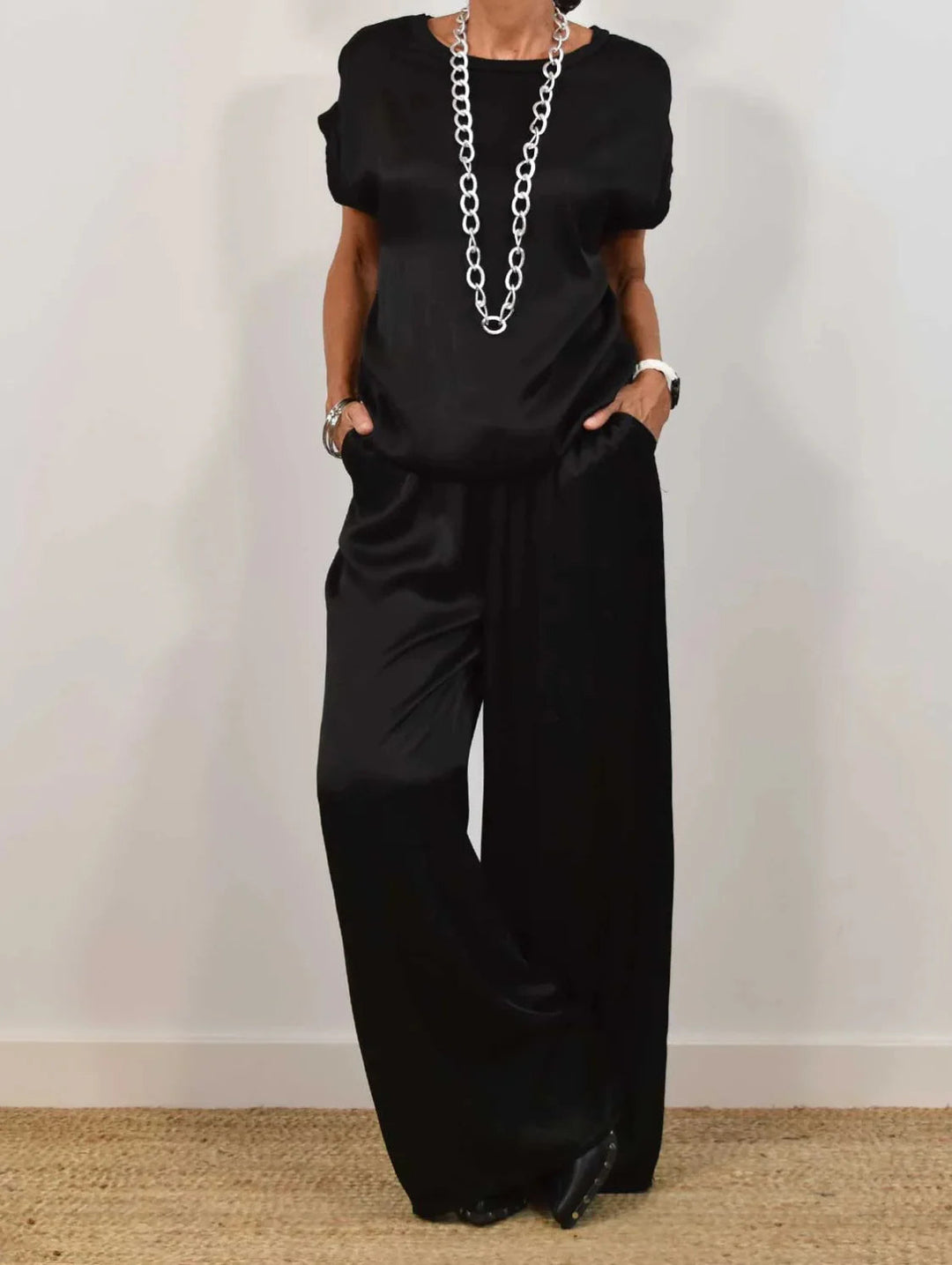 Isla - Wide Leg Lounge Set - La femme Toronto