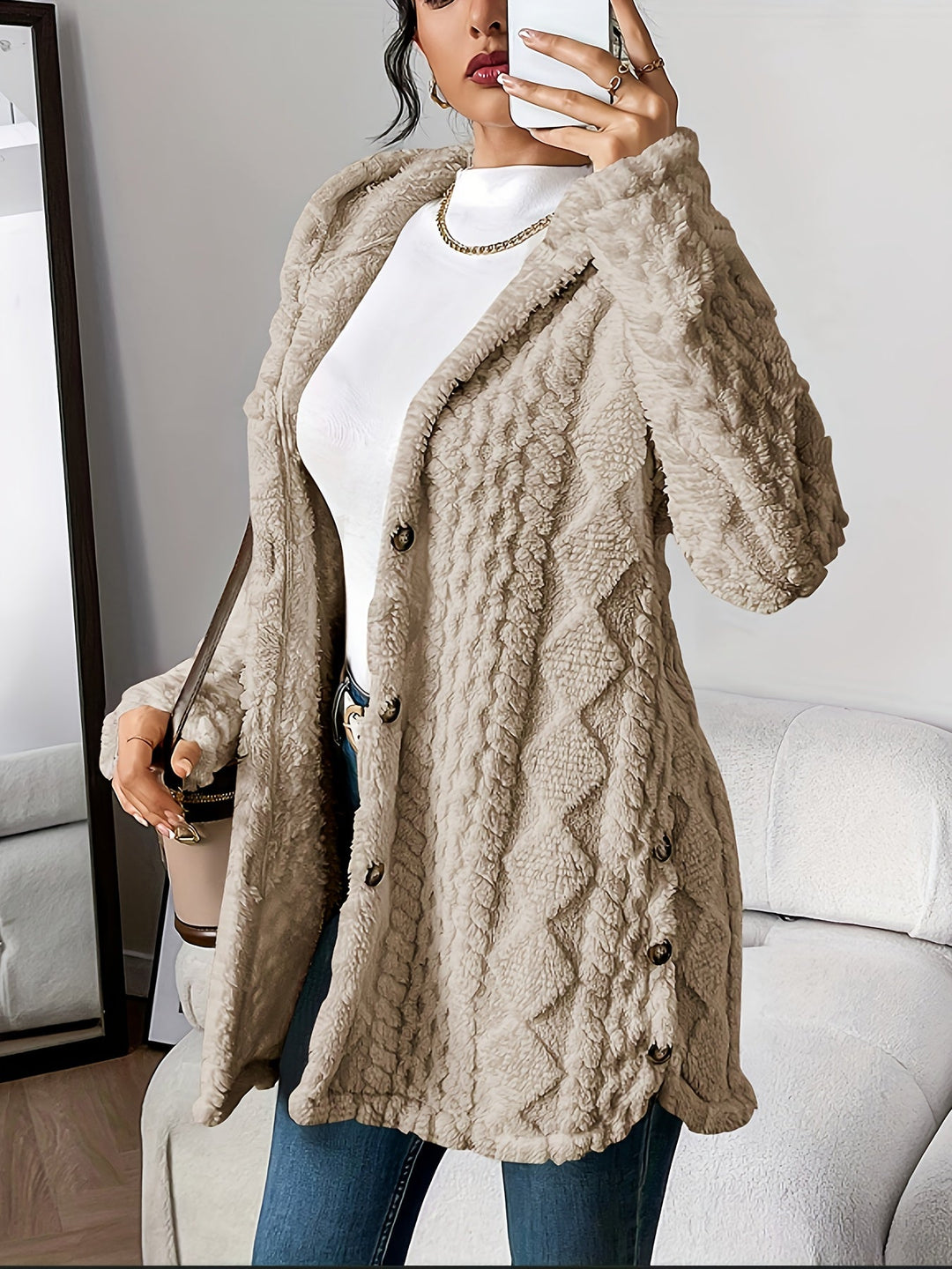 Crissy™ | Plush Hooded Cardigan