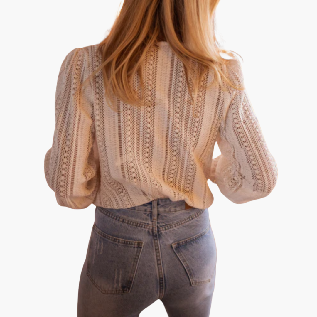 Alice | Stylish Elegant V-Neck Blouse - La femme Toronto