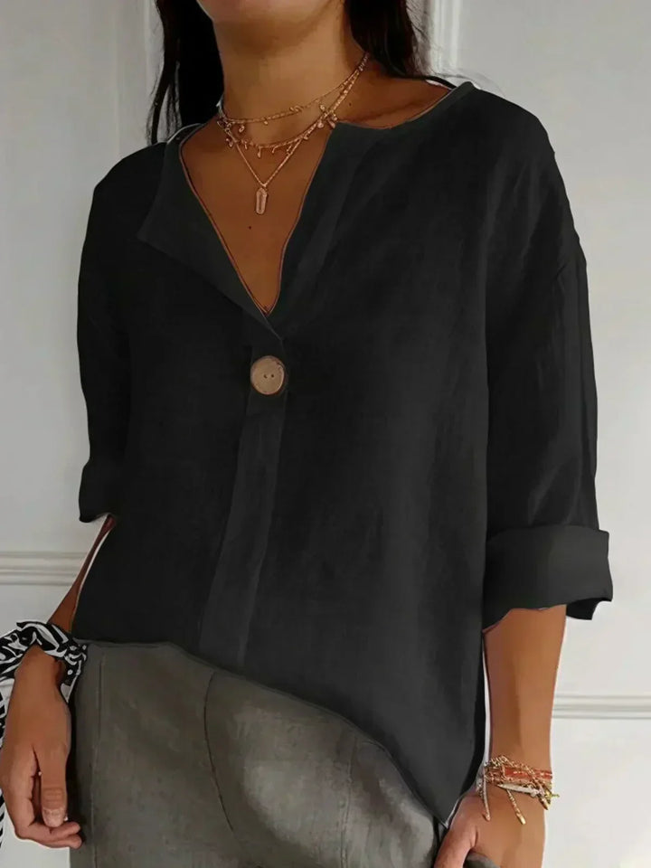 Jasmine's | Effortless V-Neck Blouse - La femme Toronto