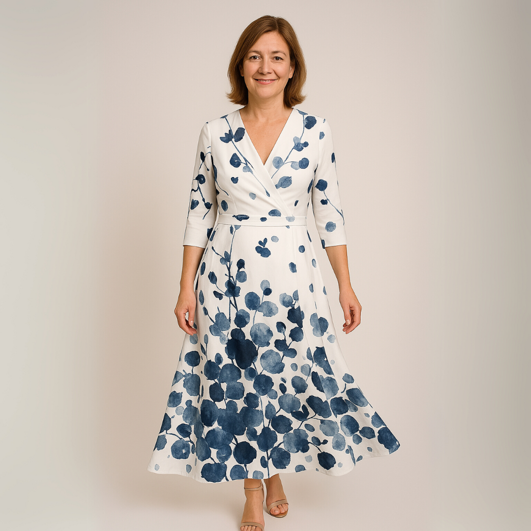 TAYLOR - ELEGANT FLORAL LUXURY DRESS - La femme Toronto