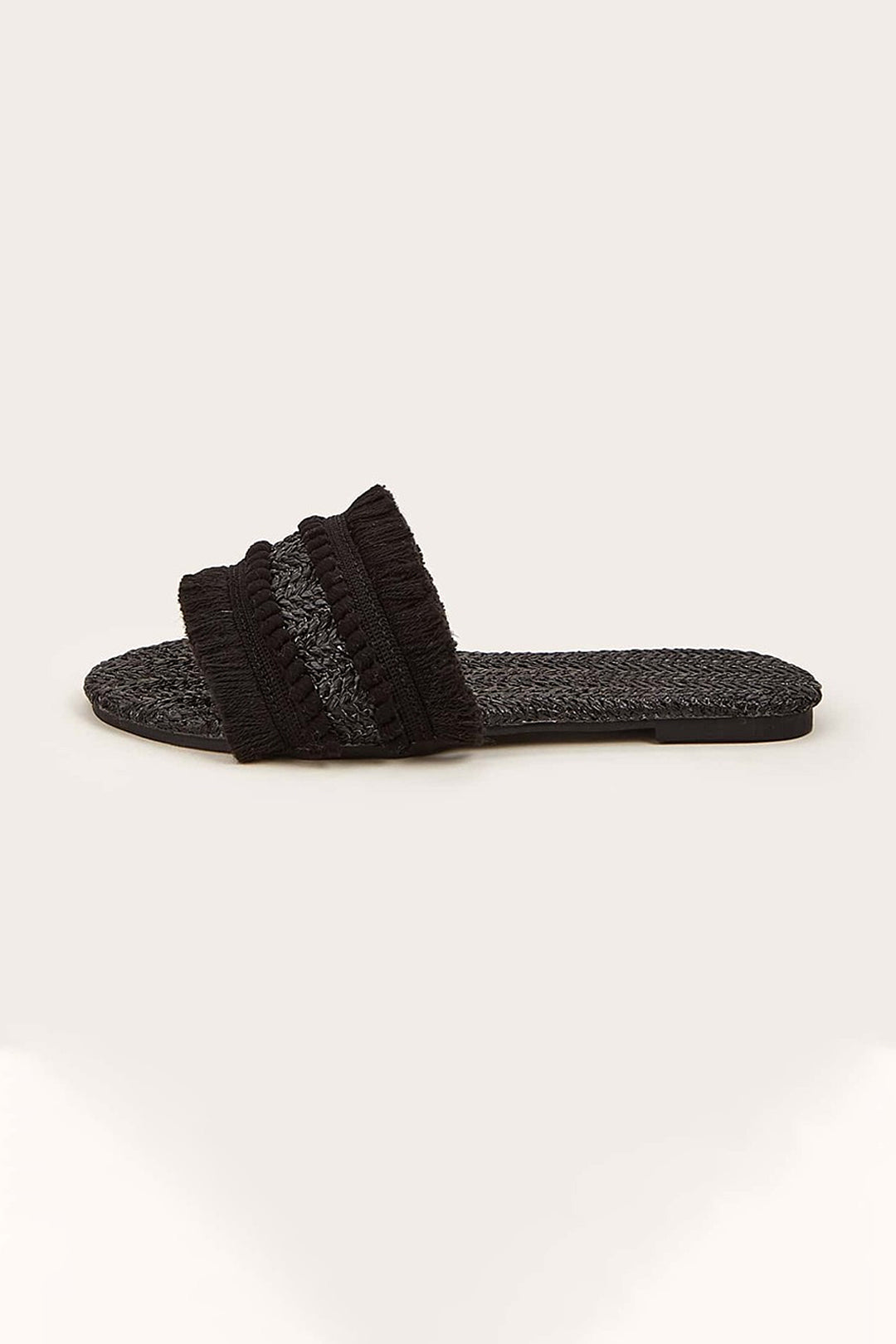 Fringe Slippers - La femme Toronto