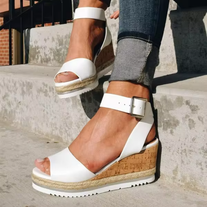 Cassandra - Stylish Wedge Sandals - La femme Toronto