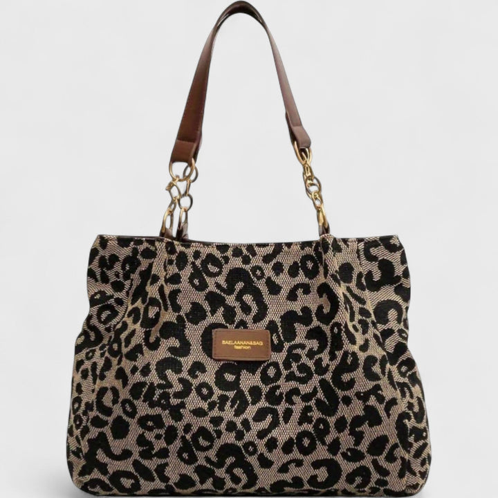 Alizée | Leopard Print Canvas Shopping Bag