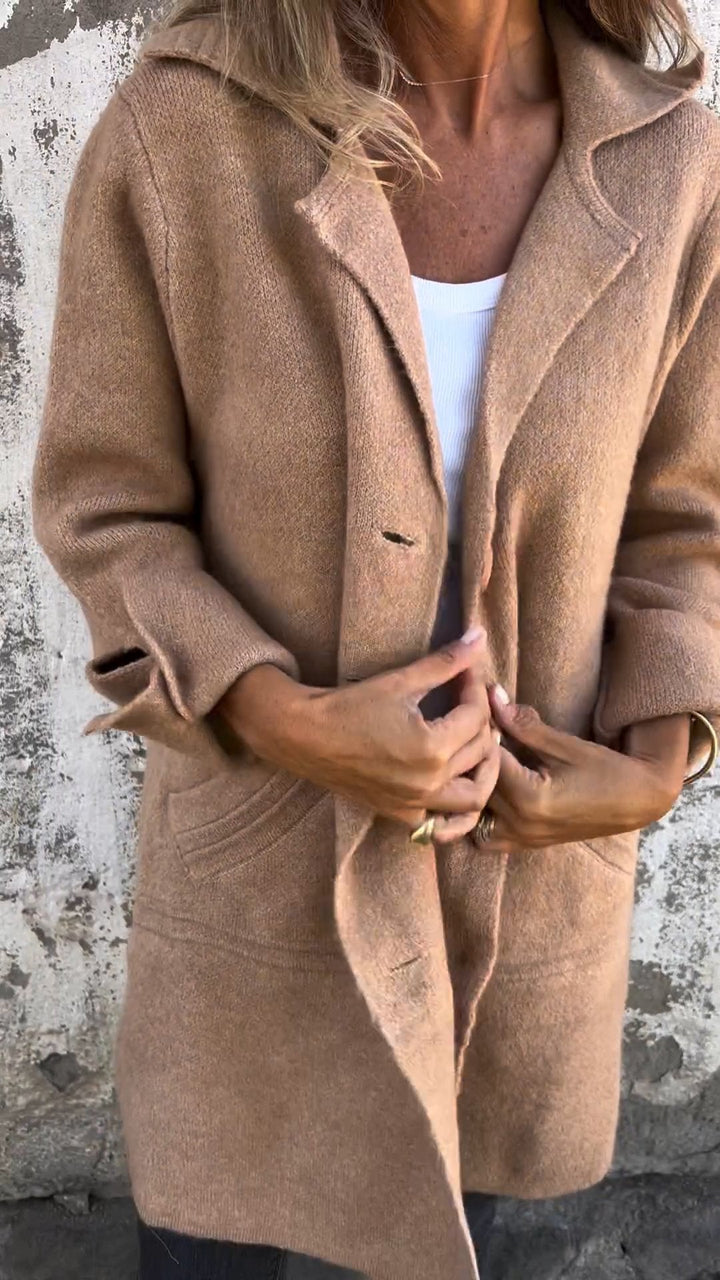 Sienna | Effortless Long Lapel Coat - La femme Toronto