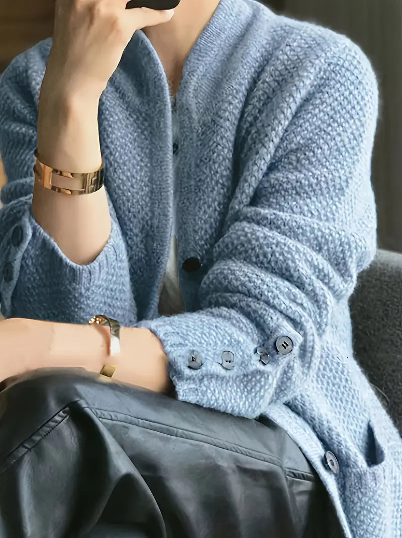 Claire – Knitted blend cardigan with buttons