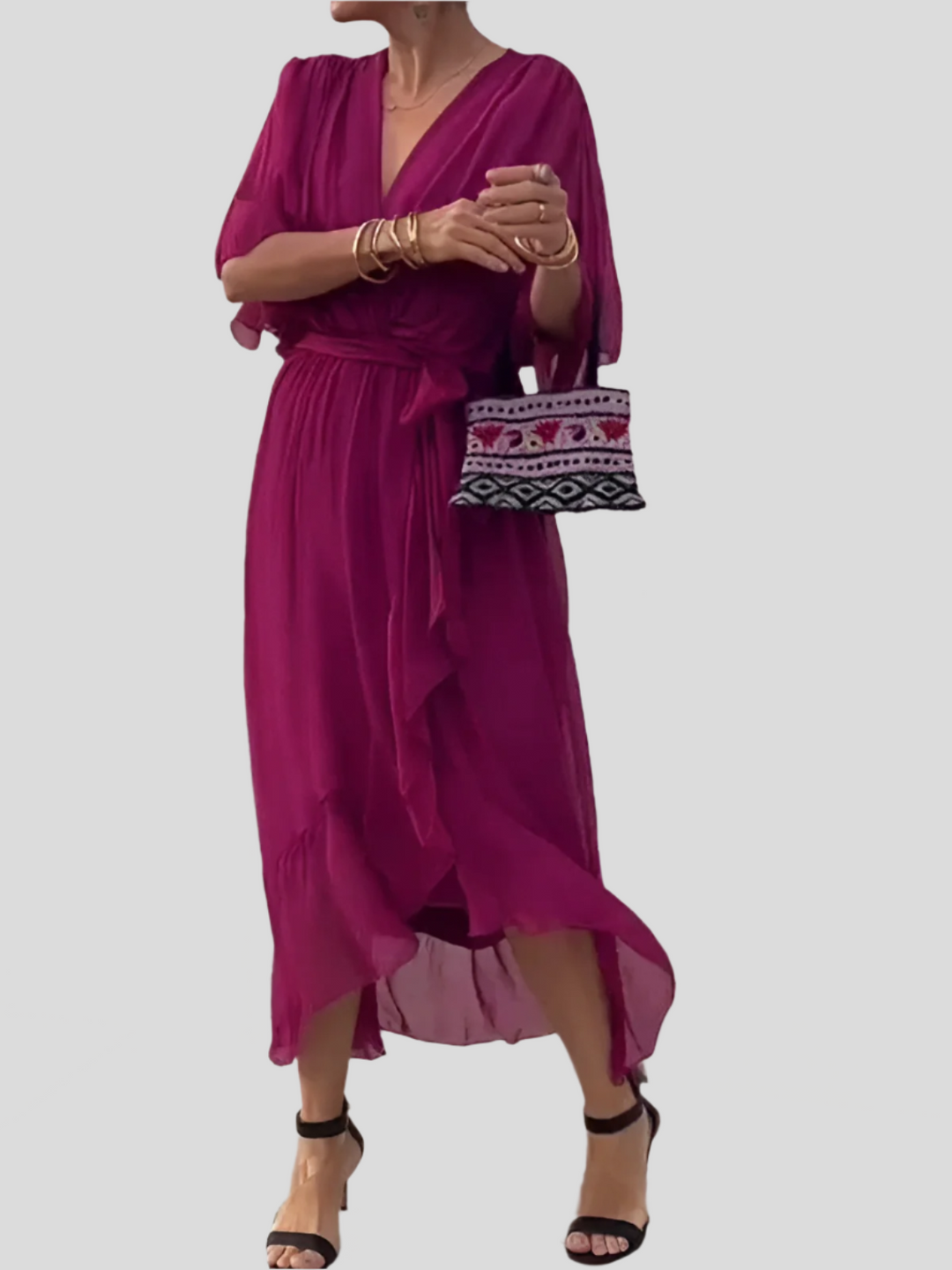 Adriana | Silk Dress - La femme Toronto