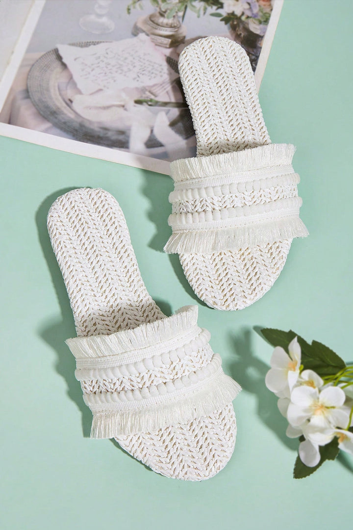 Fringe Slippers - La femme Toronto