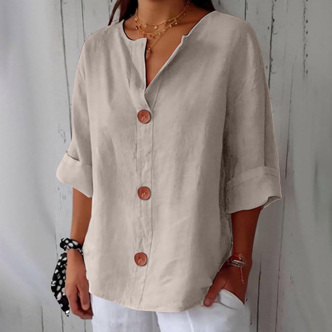 Lucia™ Linen Breeze Shirt - La femme Toronto