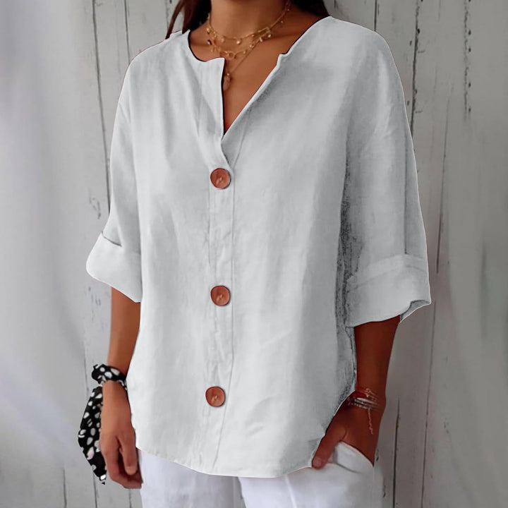 Lucia™ Linen Breeze Shirt - La femme Toronto