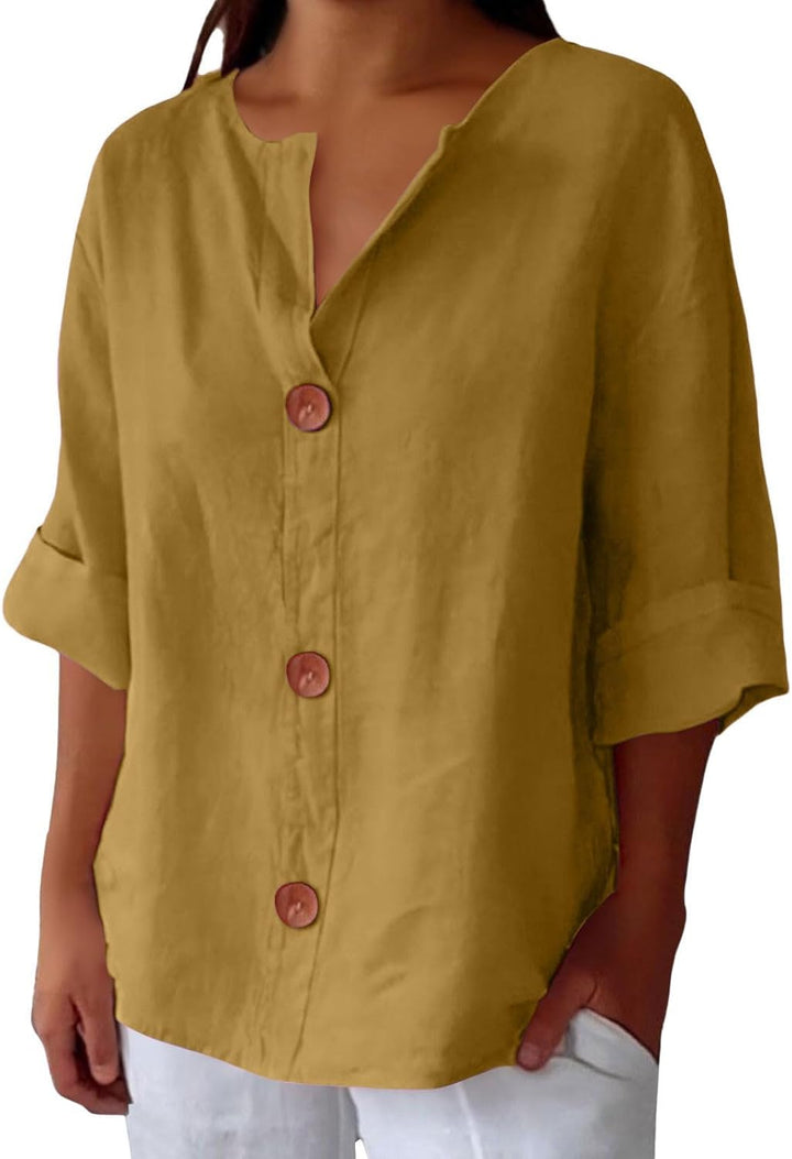 Lucia™ Linen Breeze Shirt - La femme Toronto