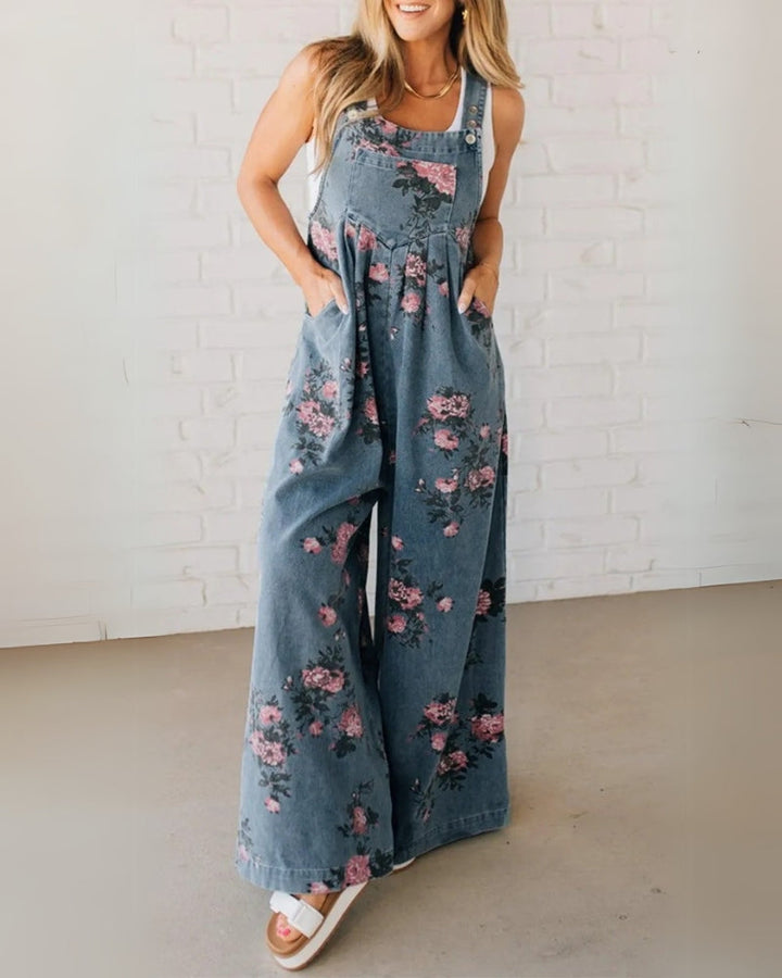 STELLA- Casual Denim Overall - La femme Toronto
