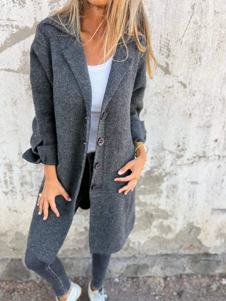 Sienna | Effortless Long Lapel Coat - La femme Toronto