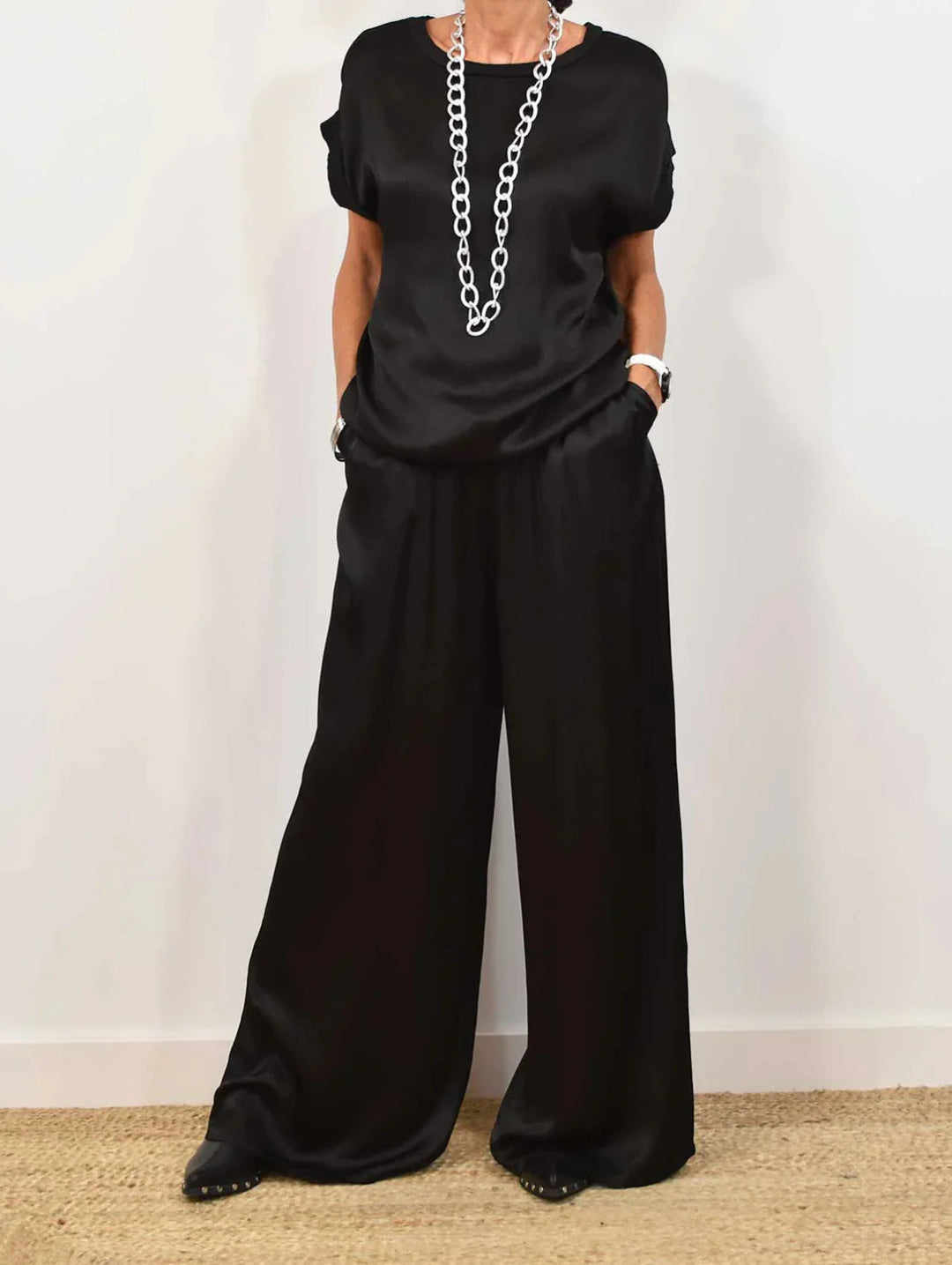 Isla - Wide Leg Lounge Set - La femme Toronto