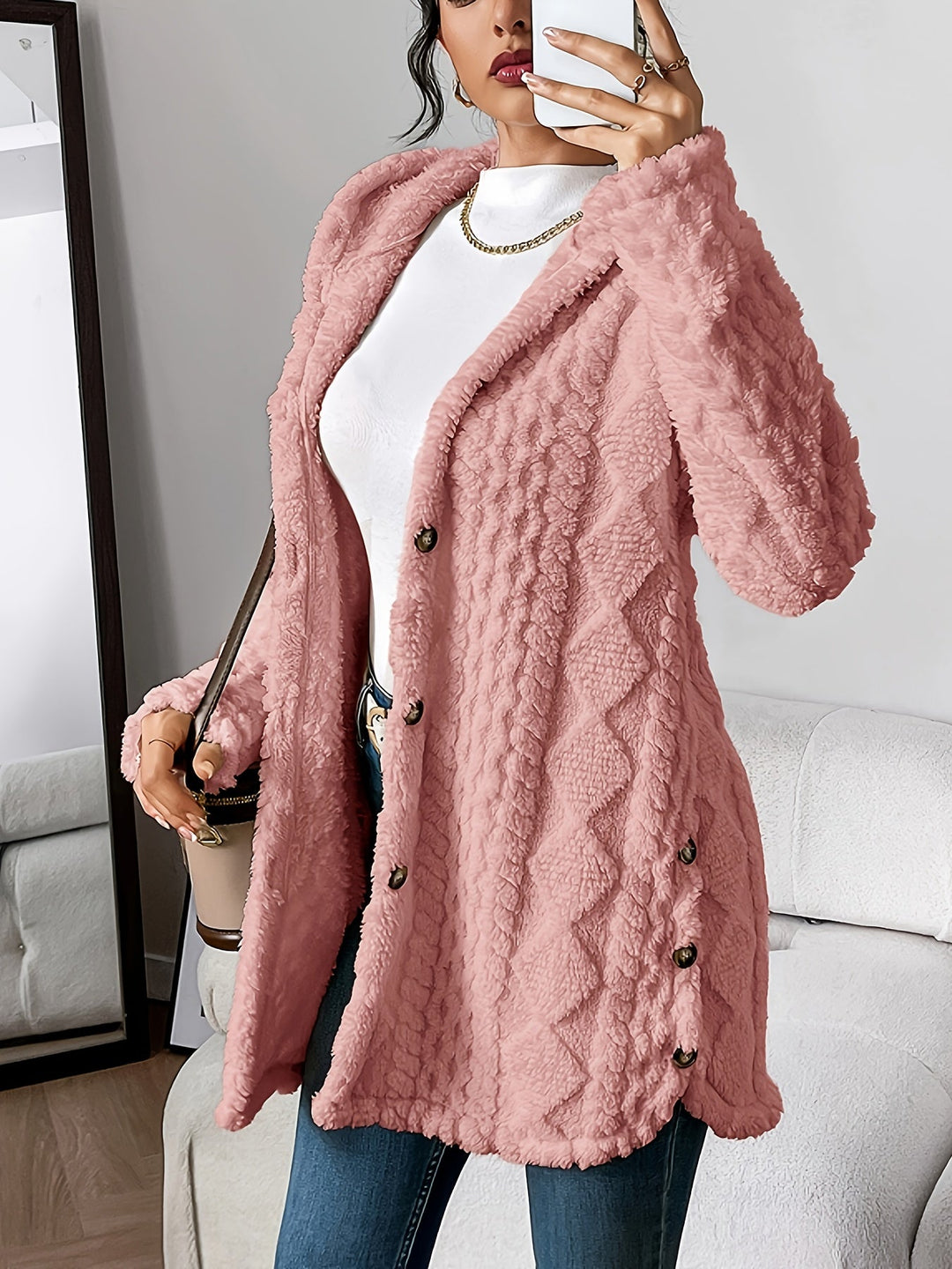 Crissy™ | Plush Hooded Cardigan