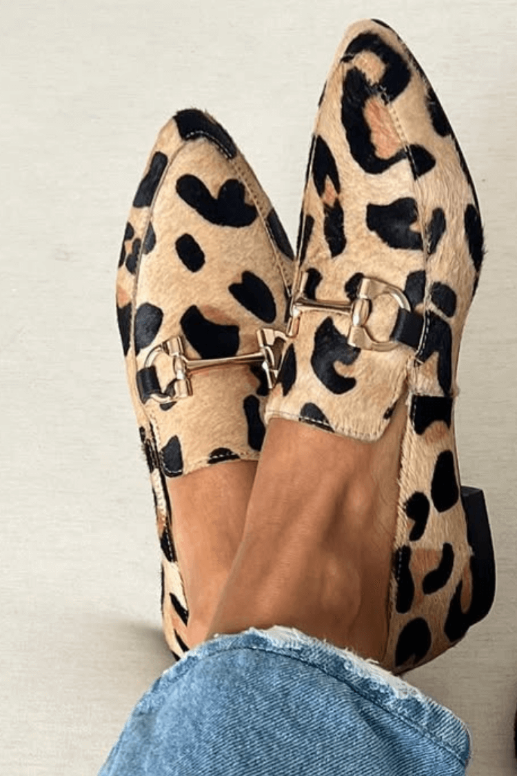 Leana - Patterned Loafers with Pointed Toe Ultra-Chic