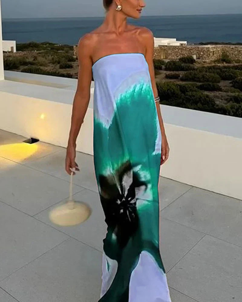 Nia™ | Duga haljina sa printom