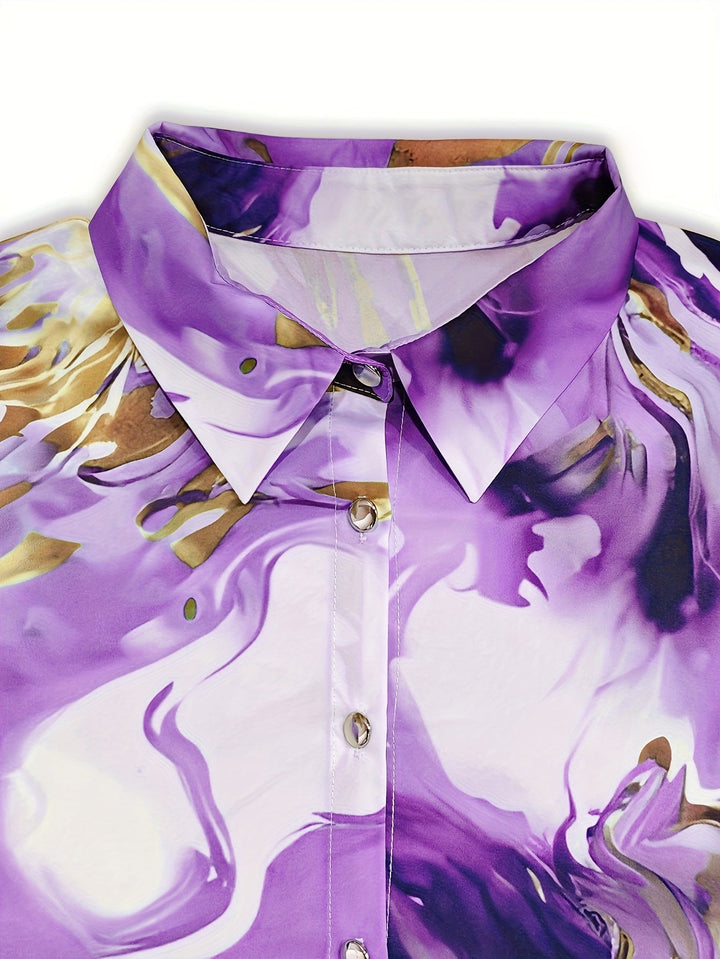 Summer – Abstract Print Shirt - La femme Toronto