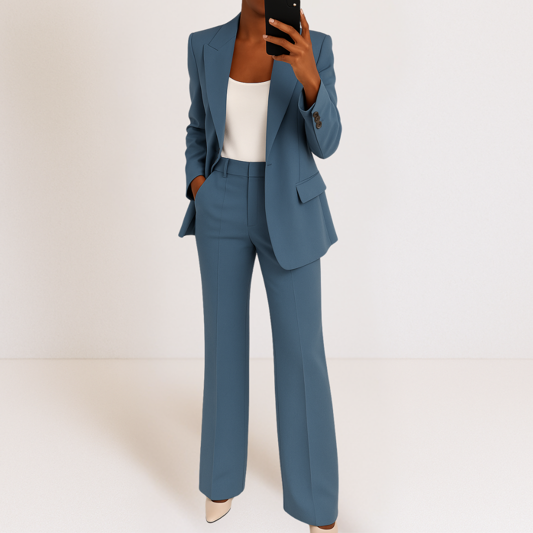 Elena-Tailored Blazer And Trousers Set - La femme Toronto