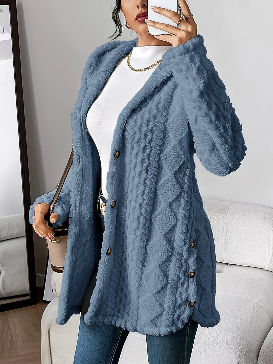 Crissy™ | Plush Hooded Cardigan
