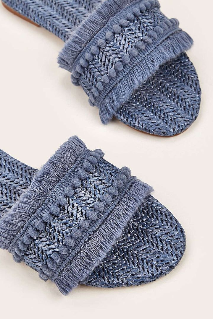Fringe Slippers - La femme Toronto